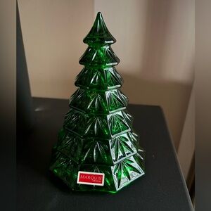 Marquis by Waterford Green Glass Christmas Tree